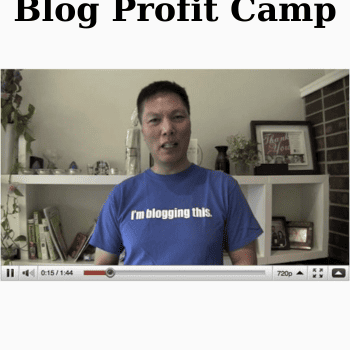 Blog Profit Camp By John Chow