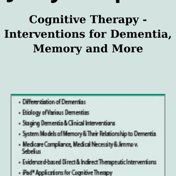 Cognitive Therapy - Interventions for Dementia, Memory and More By Jerry Hoepner