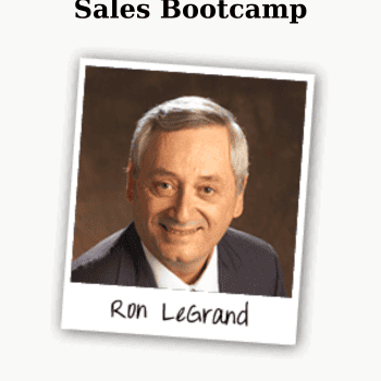 Platform Speaking and Sales Bootcamp By Ron LeGrand