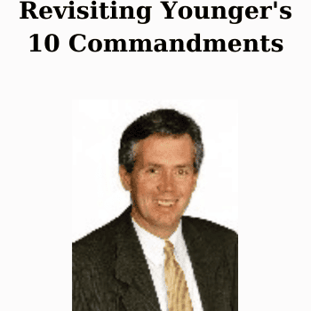 Revisiting Younger's 10 Commandments By Steven D. Easton