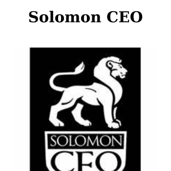 Solomon CEO By Mark Hoverson