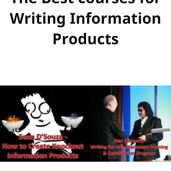 The Best courses for Writing Information Products