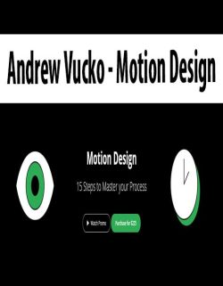 $48 for [Download Now] Andrew Vucko â€“ Motion Design Course