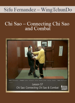 $16 for [Download Now] Sifu Fernandez â€“ WingTchunDo â€“ Lesson 57 â€“ Chi Sao â€“ Connecting Chi Sao and Combat Course