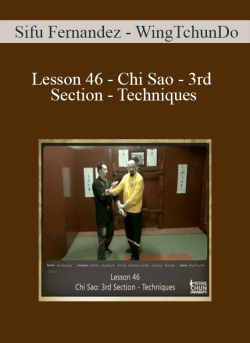 $20 for [Download Now] Sifu Fernandez â€“ WingTchunDo â€“ Lesson 46 â€“ Chi Sao â€“ 3rd Section â€“ Techniques Course